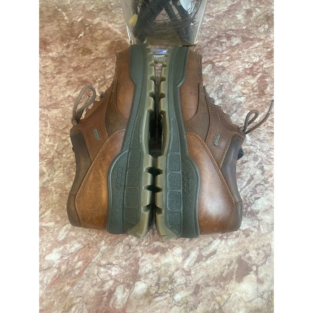 ECCO Track 25 Low Gore-Tex Mens Brown Leather Waterproof Hiking Shoes US 10.5-11